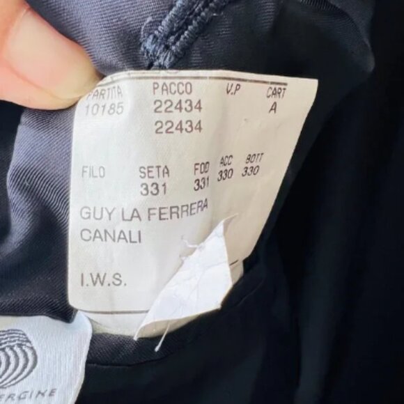 Canali for Guy La Ferrera Double-Breasted Pinstripe Sport coat-Navy– 56IT(US46L) - Picture 12 of 12